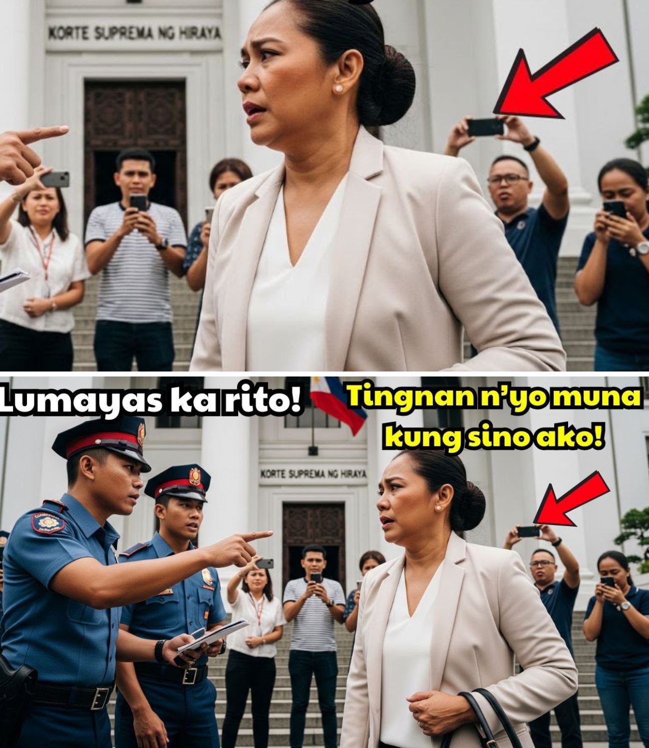 HOY ALE! UMALIS KA DIYAN SA UPUAN NI JUDGE! MUKHA KANG BASAHAN, HINDI KA BAGAY DITO!
