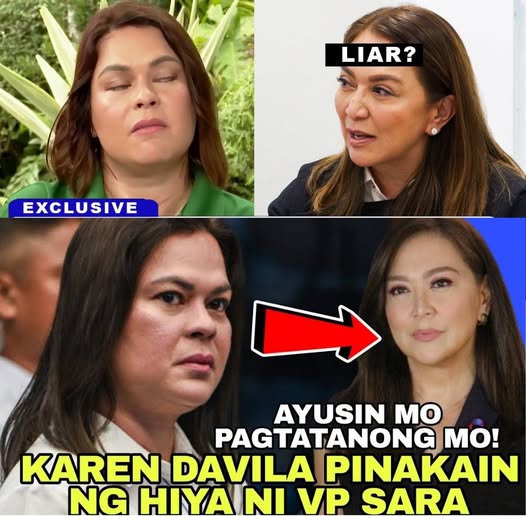 😱 OI DIYOS KO! “NAG-FREEZES” SI KAREN DAVILA UMANO’Y SA GITNA NG SET MATAPOS ANG HINDI MAHUHULAANG REAKSYON NI VP SARA — ANG PAGBABAGO NG ATMOSPERA SA LOOB NG ILANG SEGUNDO, NAG-VIRAL ANG KLIP, NA NAGPASILBI NG KONTROBERSYA SA SOCIAL MEDIA!