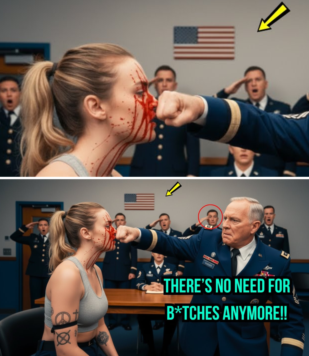 Isang Sundalo ang Nambastos sa Isang Ordinaryong Babae sa Mess Hall—Ngunit Nanigas ang Lahat Nang Apat na Heneral ang Unang Sumaludo sa Kanya