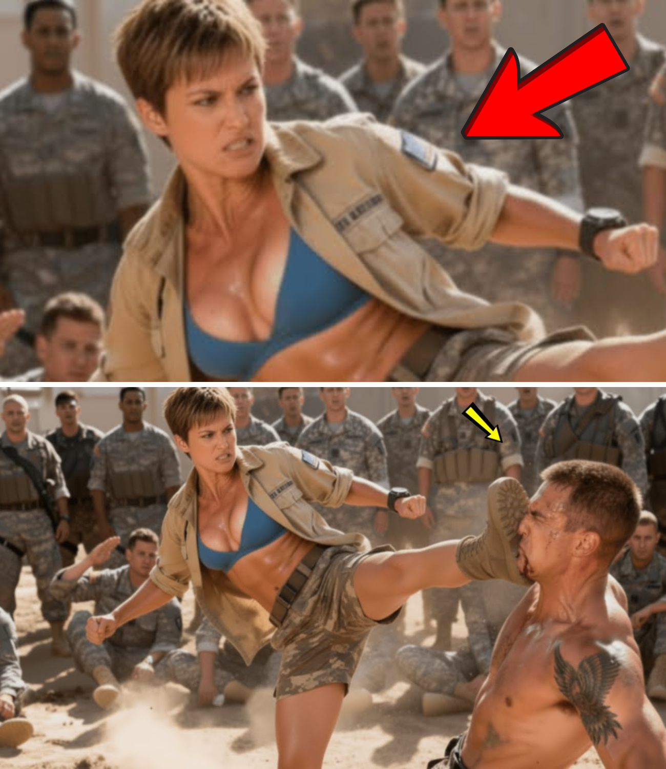 Maling Akala sa Isang Babaeng Sundalo: Ang Nakakangilong Pagkatalo ng Isang Navy SEAL Sergeant sa Harap ng Limandaang Saksi