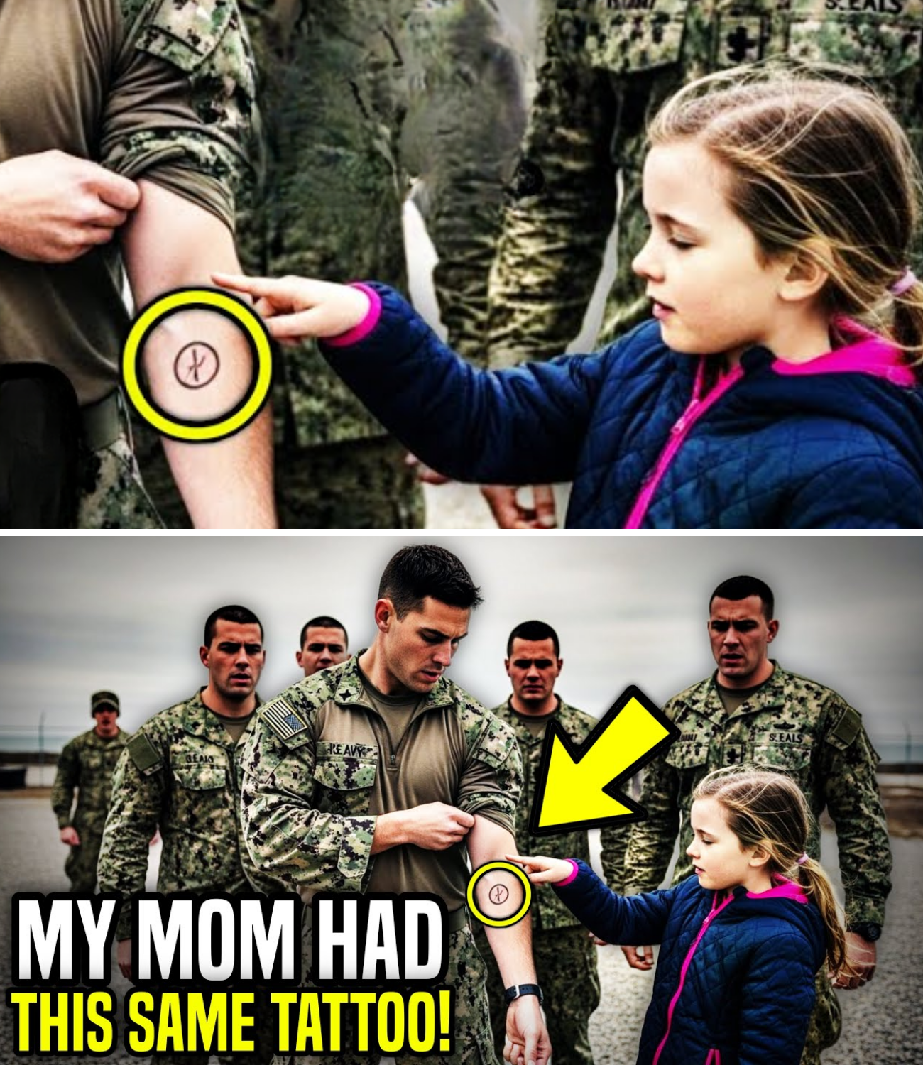 Ang Sikreto sa Likod ng Tattoo: Paano Binago ng Isang Batang Babae ang Buhay ng Limang Navy SEALs