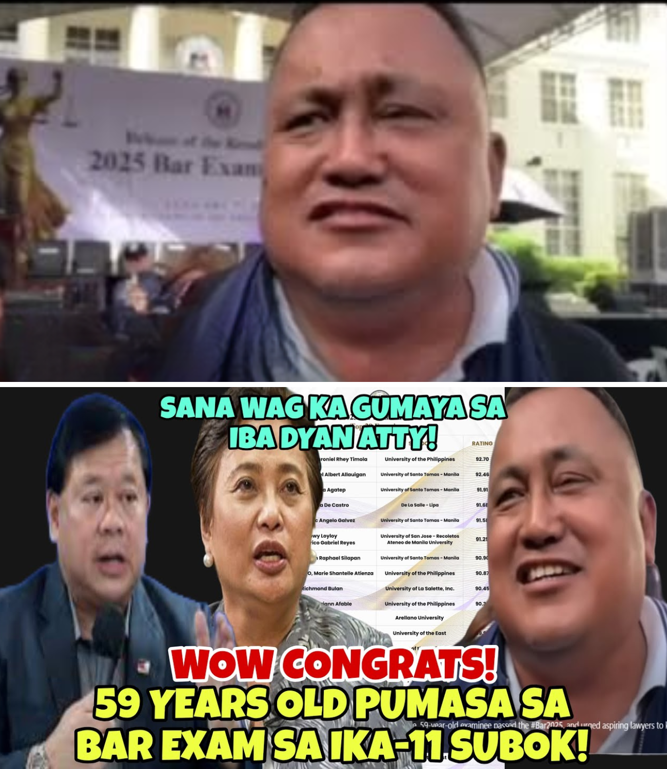 Hindi Hadlang ang Edad sa Pangarap: 59-anyos na Bar Candidate Pumasa na sa Wakas Matapos ang 11 Beses na Pagsubok