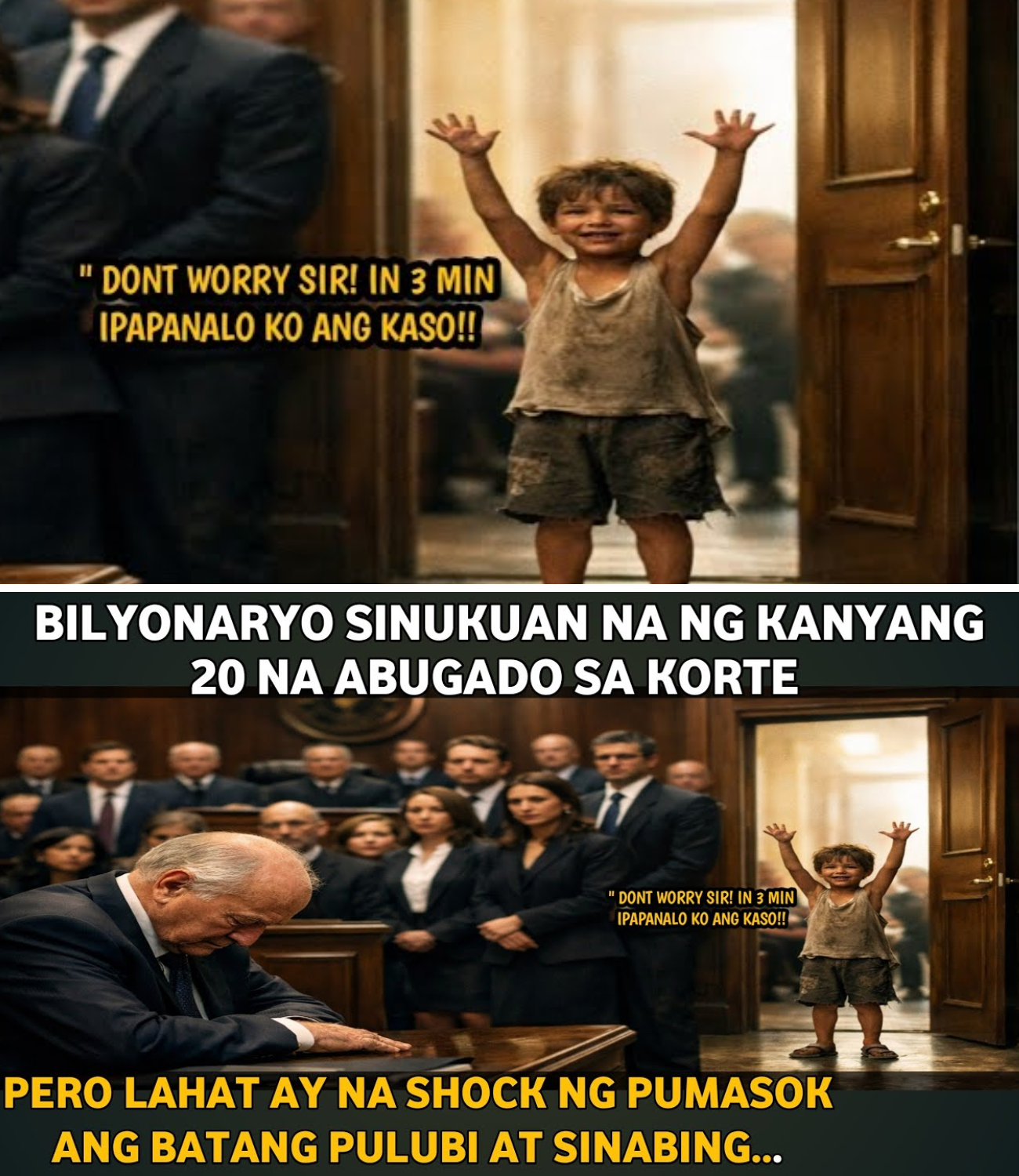 Mula sa Lansangan Patungong Hustisya: Ang Batang Pulubi na Pinagtawanan sa Loob ng Korte, Hindi Akalain ng Lahat ang Kanyang Tunay na Pagkatao!