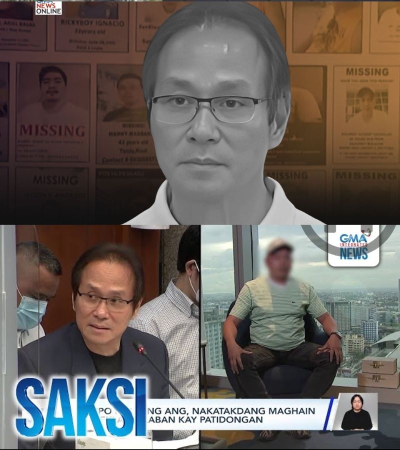 Atong Ang Named by Patidongan as Alleged Person Involved in Disappearance Case (NH)