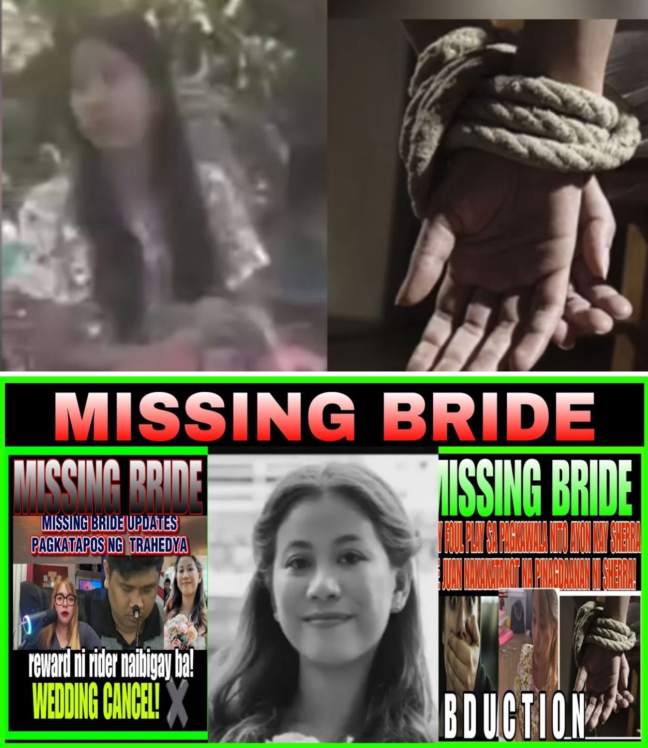 MISSING BRIDE MALINAW NA BINUDOL KASALAN KANSELADO NA