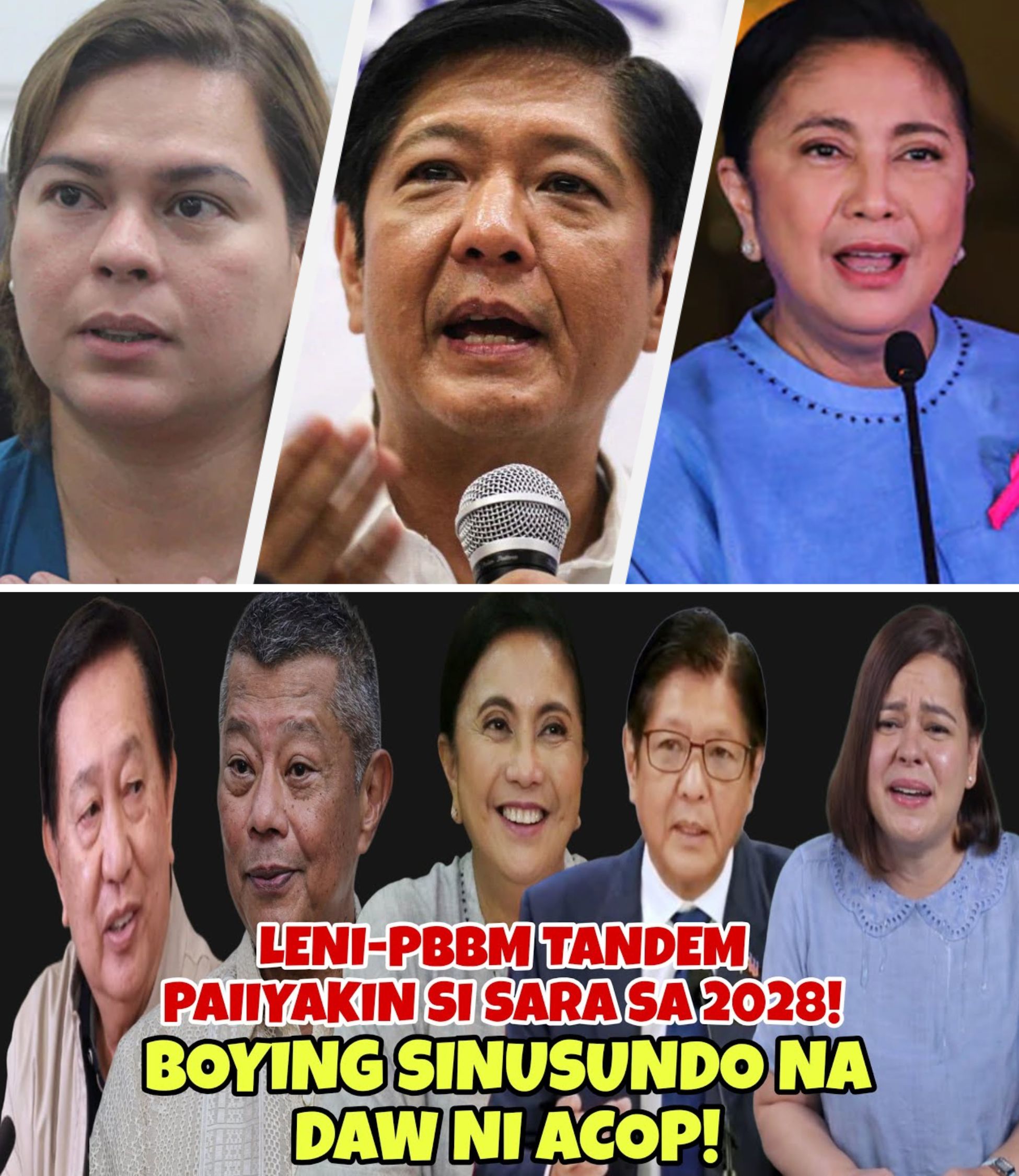 LENI ROBREDO BONG BONG MARCOS TANDEM SA 2028 WALANG KATALO TALO! INDAY SARA AT MGA DDS IYAKAN NA!
