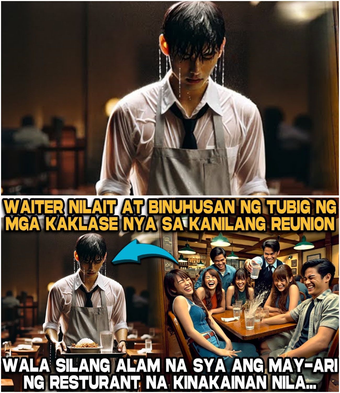 Binuhusan ng Tubig ang Kaklase nilang Waiter sa Reunion—Hindi Nila Inasahang Siya ang May Huling Tawa