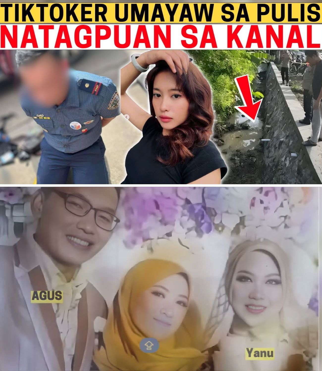 Krimen sa Loob ng Pamilya: Tiktoker at Law Student, Natagpuang Wala nang Buhay sa Kanal, Bayaw na Pulis Itinuturong Utak ng Karahasan