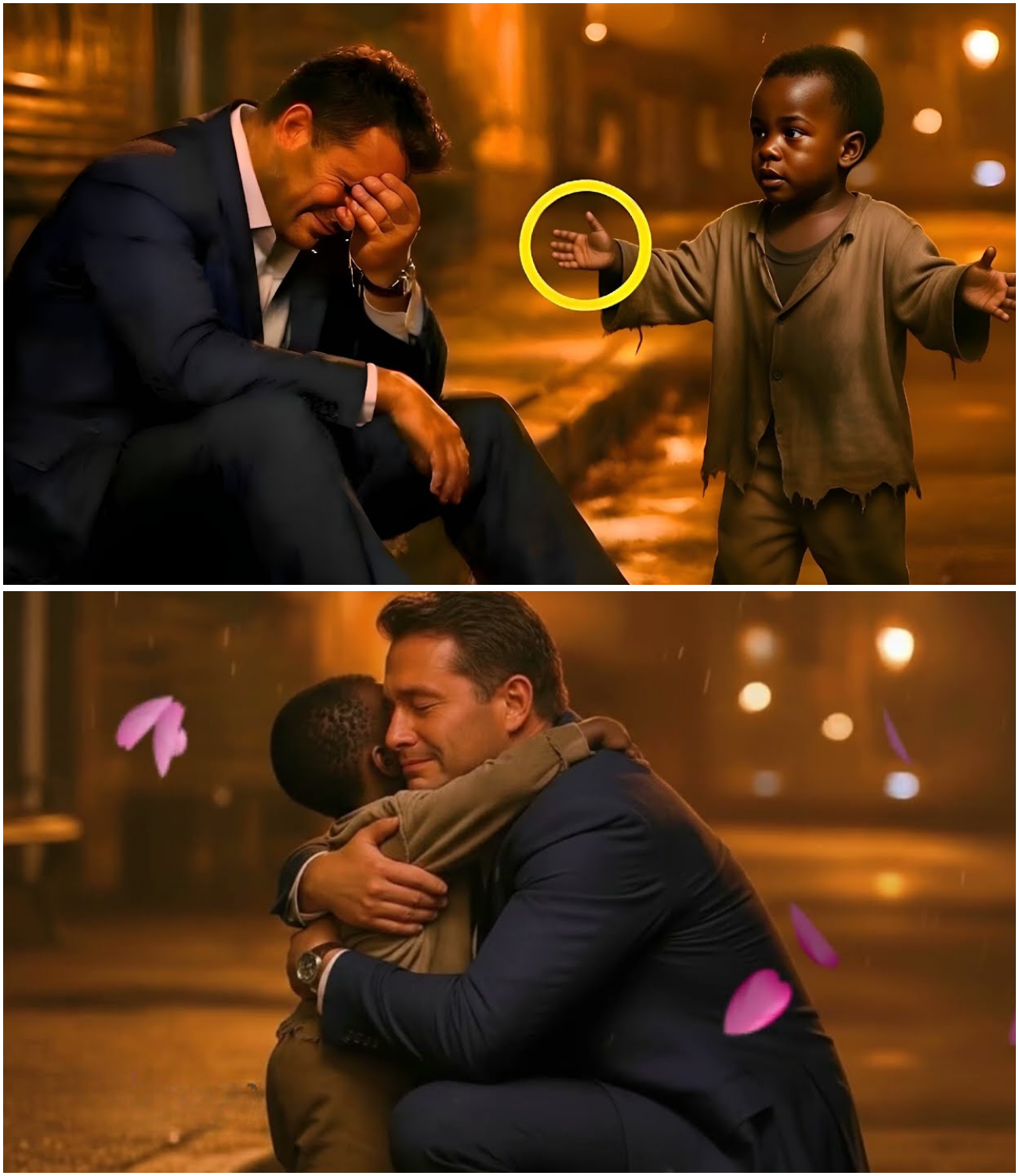 “Pwede Po Ba Kitang Yakapin?”—Pulubing Bata at Umiiyak na Milyonaryo, Isang Tagpong Nagpagulat sa Lahat