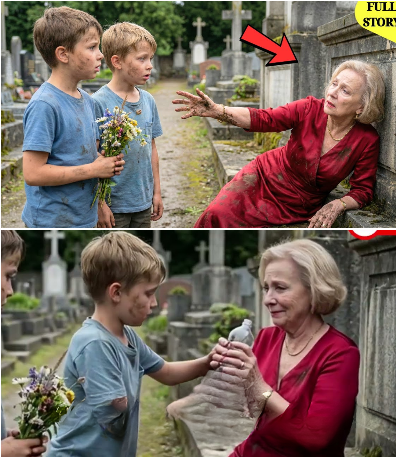 Iniwan ng mga Anak ang Mayamang Ina sa Gitna ng Ulan—Dalawang Ulilang Bata ang Nagligtas sa Kanya