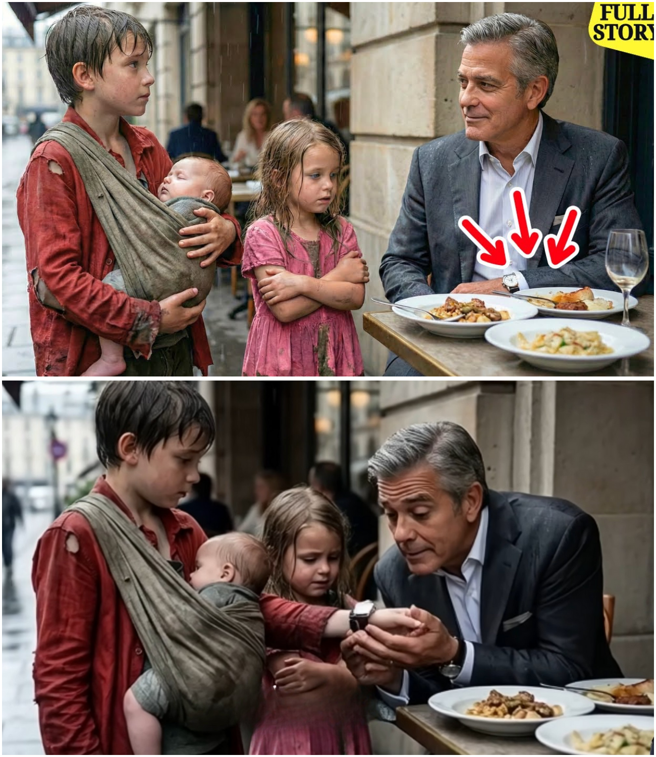 Humingi ng Tira sa Restawran ang Bata—Isang Tingin ng Bilyonaryo ang Tuluyang Nagbago ng Lahat