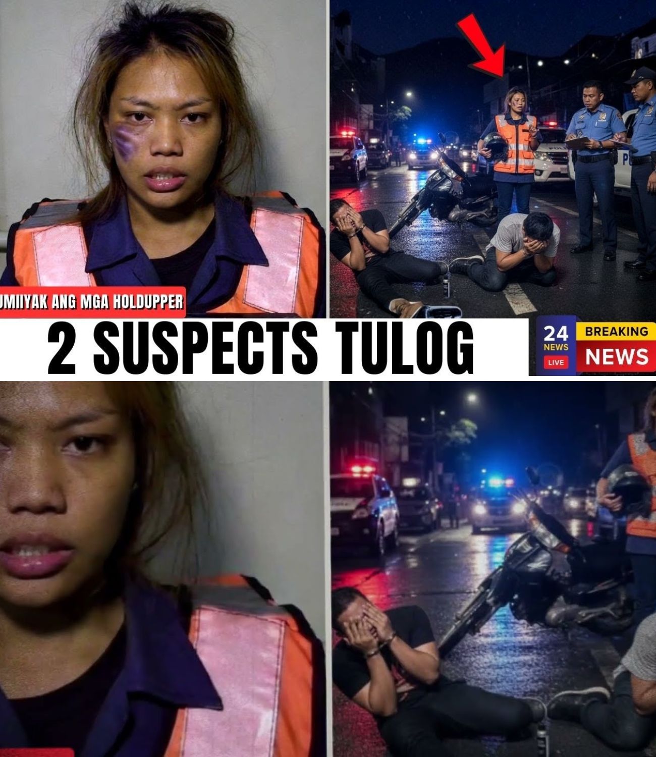 WORKING STUDENT NA LADY RIDER SA QC, PINALUHOD ANG DALAWANG HOLDAPER GAMIT ANG PEPPER SPRAY AT HELMET MATAPOS TANGKAING AGAWIN ANG KANYANG MOTOR