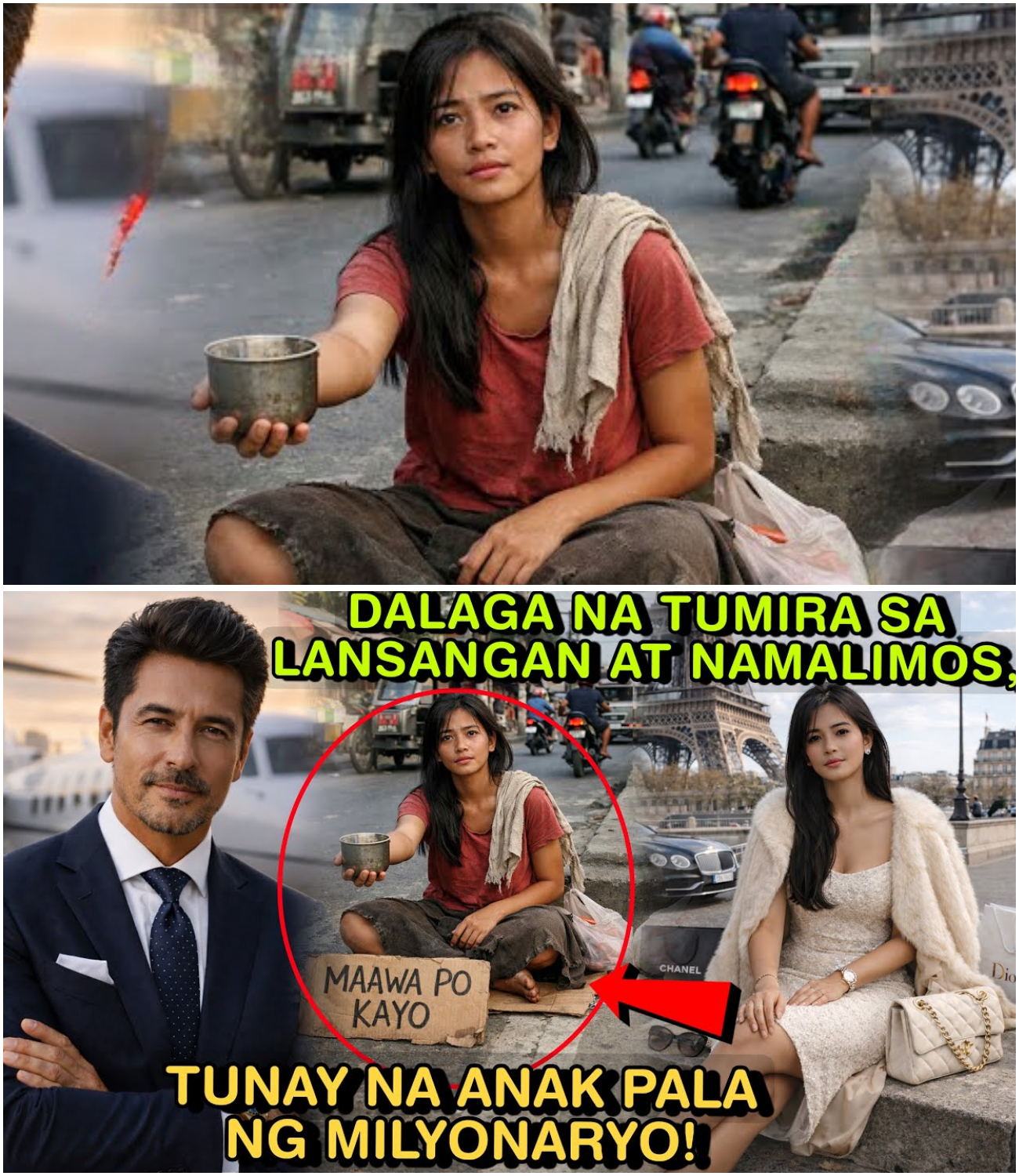 Dalagang Nanlilimos at Tumira sa Lansangan—Tunay Palang Nawawalang Anak ng Isang Milyonaryo