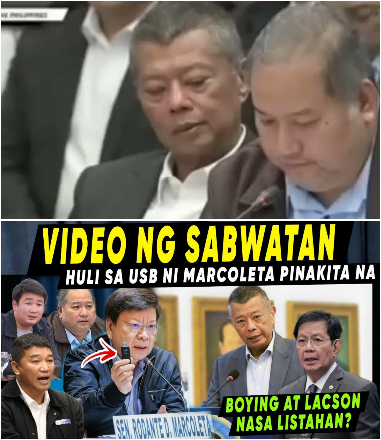 Hala! Umano’y Top Sekret nina Boying at Lacson, Lumutang sa USB na Iniuugnay kay Marcoleta—May mga Testigong Ipinakita sa Senado?