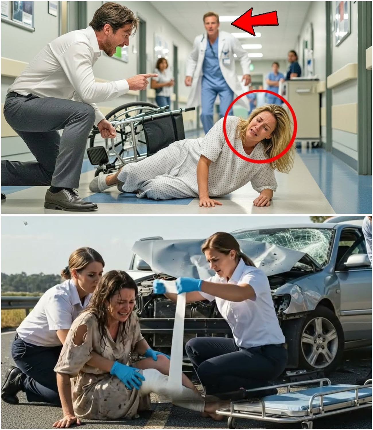 Matapos ang Banggaan, Naparalisa ang Asawa—Iniwan ng Mister, Isang Nakakakilabot na Lihim ang Nabunyag sa Ospital