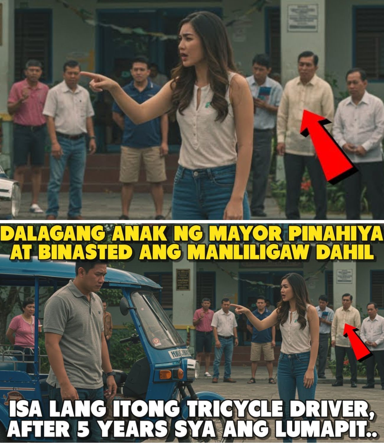 PINAHIYA AT BINASTED NG DALAGANG ANAK NG MAYOR ANG MANLILIGAW DAHIL ISA LANG ITONG TRICYCLE DRIVER..