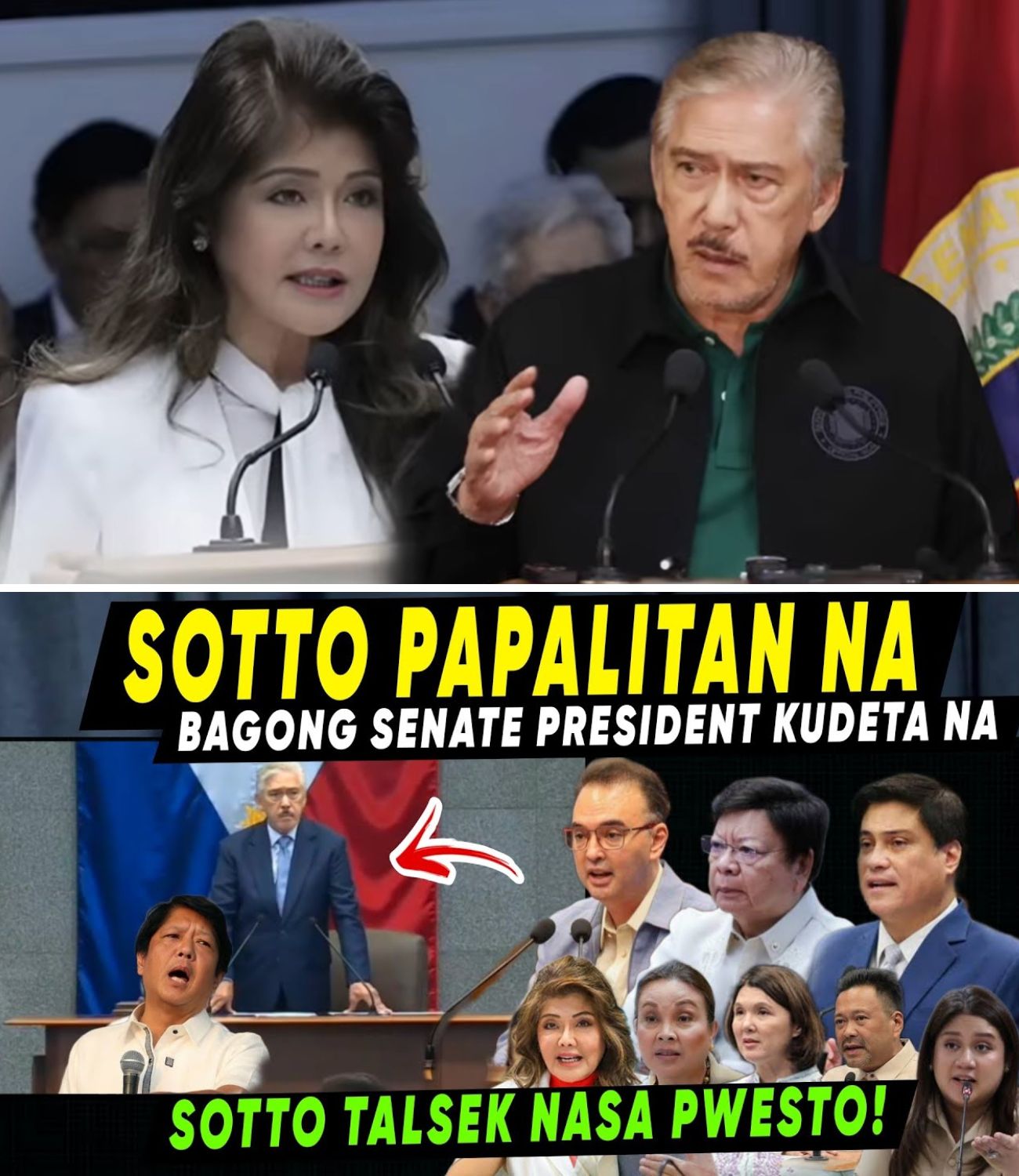 SOTTO P1NALAYAS na KUDETA sa SENADO BINULGAR ni IMEE may BILANG na ang MINORITY BLOC BBM YARI NA!