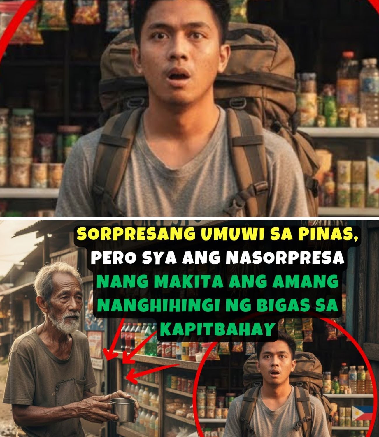 SORPRESANG UMUWI SA PINAS, PERO SYA ANG NASORPRESA NANG MAKITA ANG AMANG NANGHIHINGI NG BIGAS SA