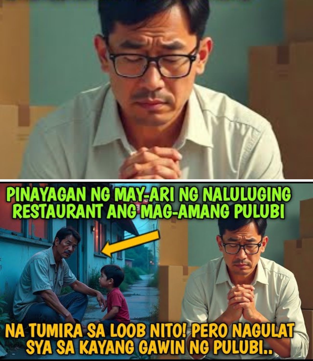 PINAYAGAN NG MAY-ARI NG NALUGING RESTAWRAN ANG PULUBI AT ANAK NITONG BABAE NA TUMIRA DITO NGUNIT