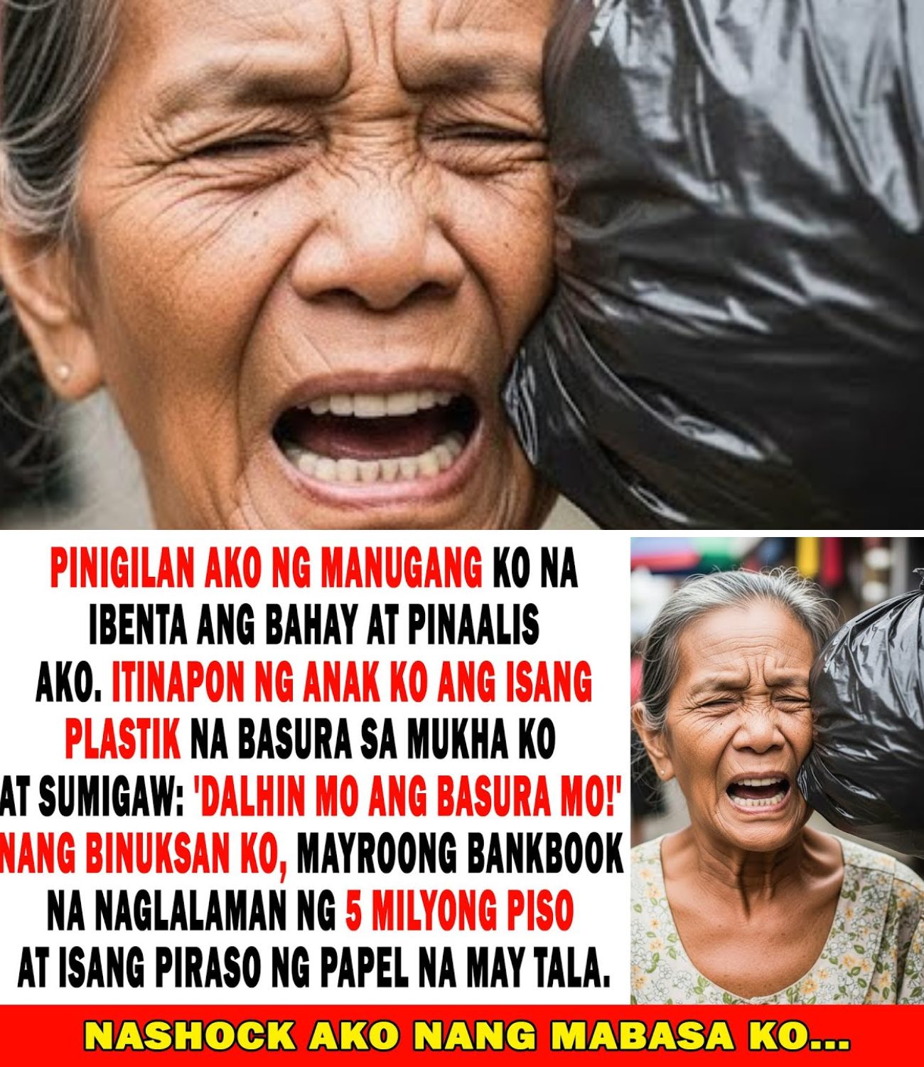 Inilabas Ng Anak Ko Ang Basura Sa Mukha Ko. Sa Loob, May Bankbook Na 5 Milyong Piso… Nashock Ako!
