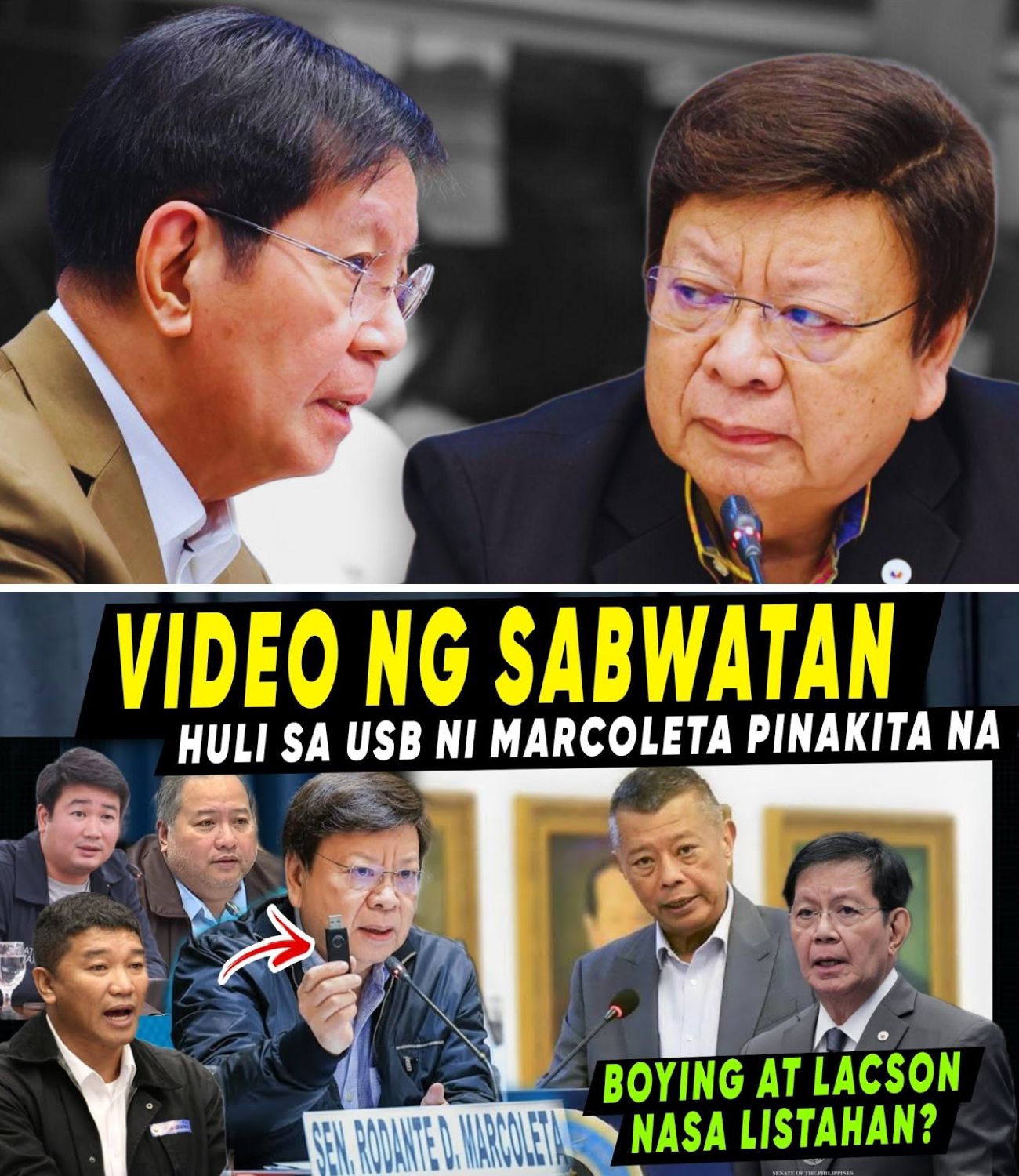 GULANTANG ANG SENADO! Ang Lihim sa USB ni Marcoleta na Yumanig sa Mundo nina Boying at Lacson!