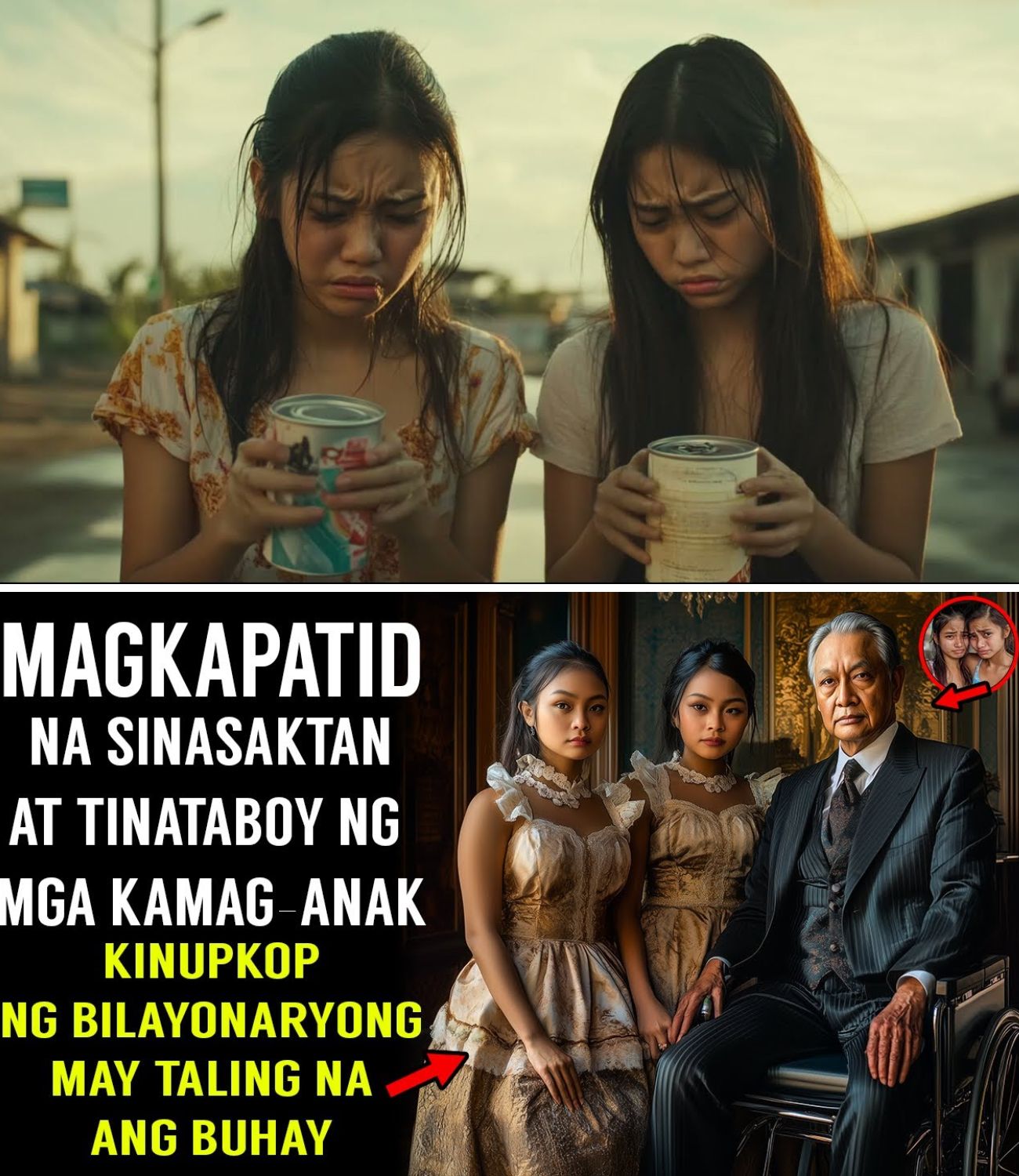 MAGKAPATID NA SINASAKTAN AT TINATABOY NG KAMAG-ANAK KINUPKOP NG BILYONARYONG MAY TALING NA ANG BUHAY