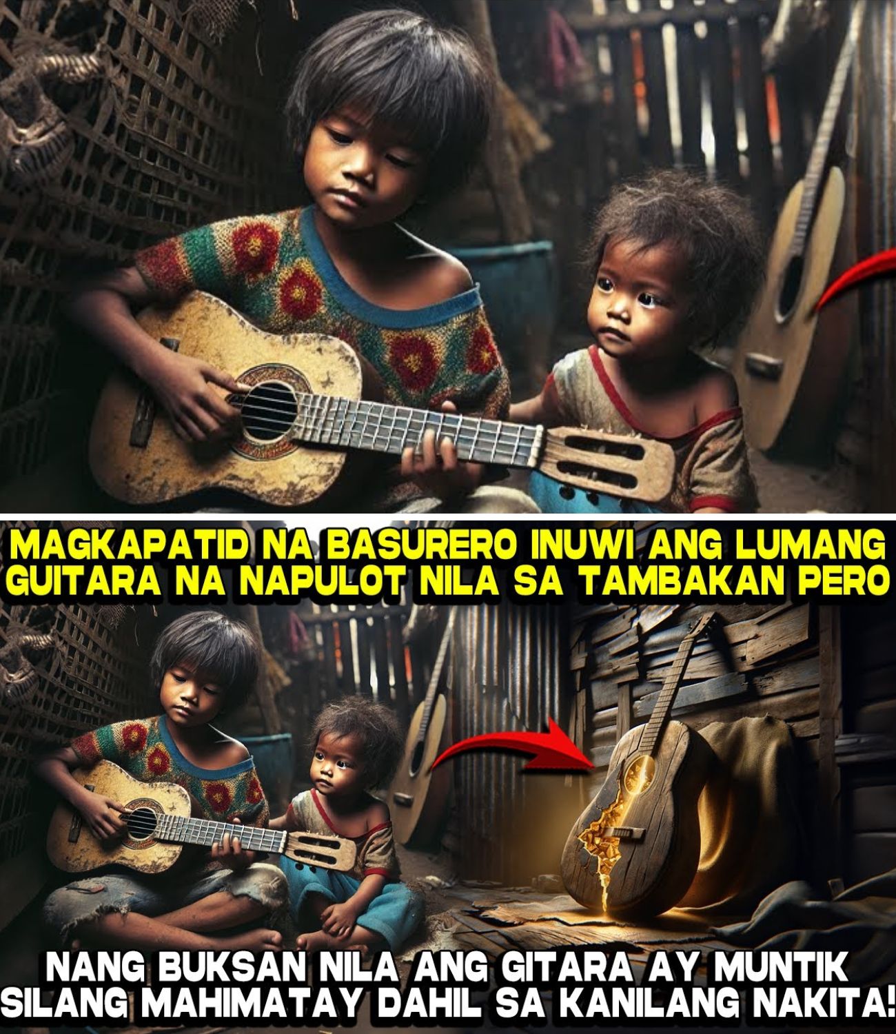 Magkapatid na Basurero inuwi ang Lumang Guitara na Napulot nila sa Tamabakan, Pero…