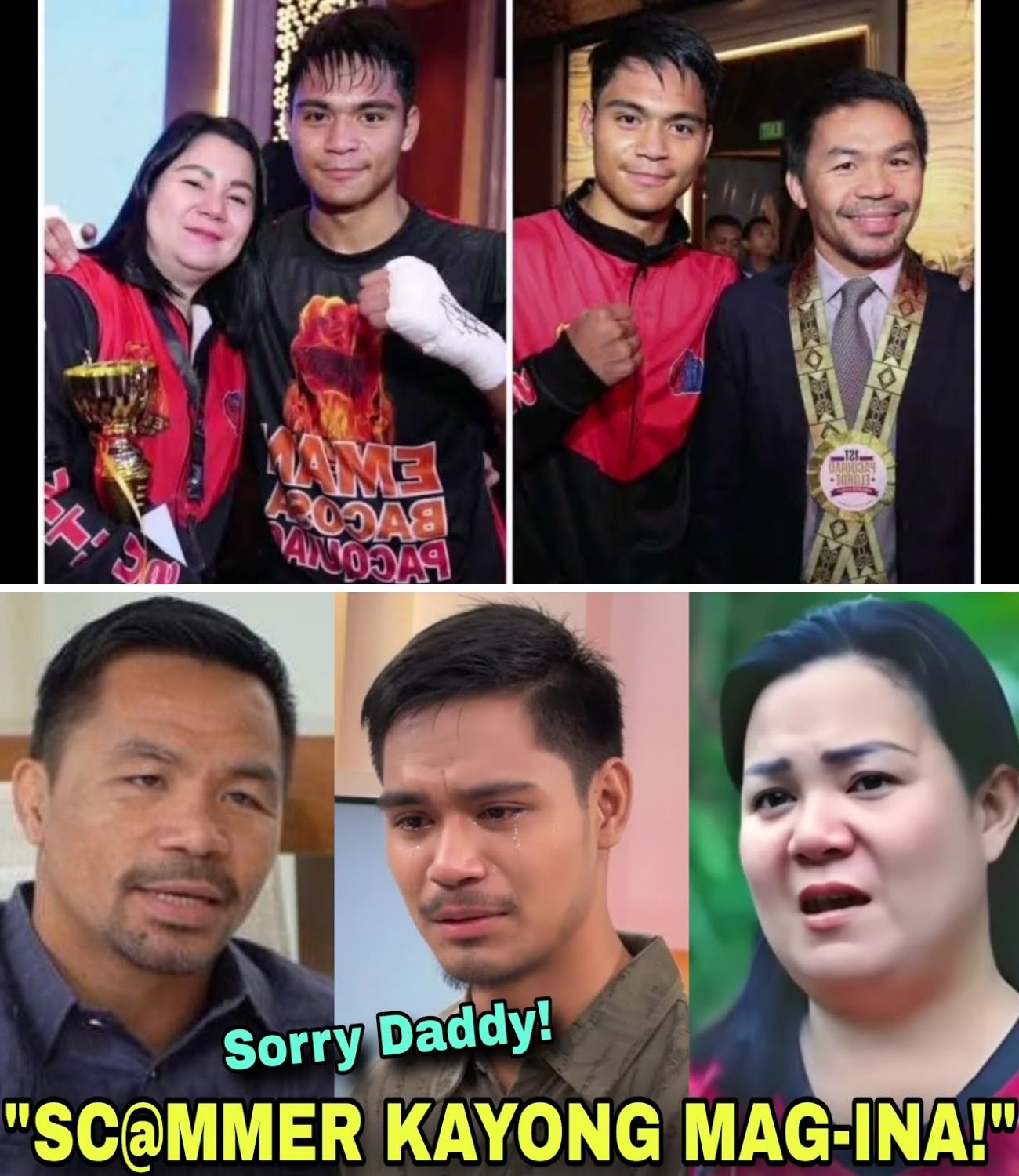 Manny Pacquiao GALlT na GALlT sa GINAWA ni Eman Pacquiao at Ina nitong si Joanna Bacosa!