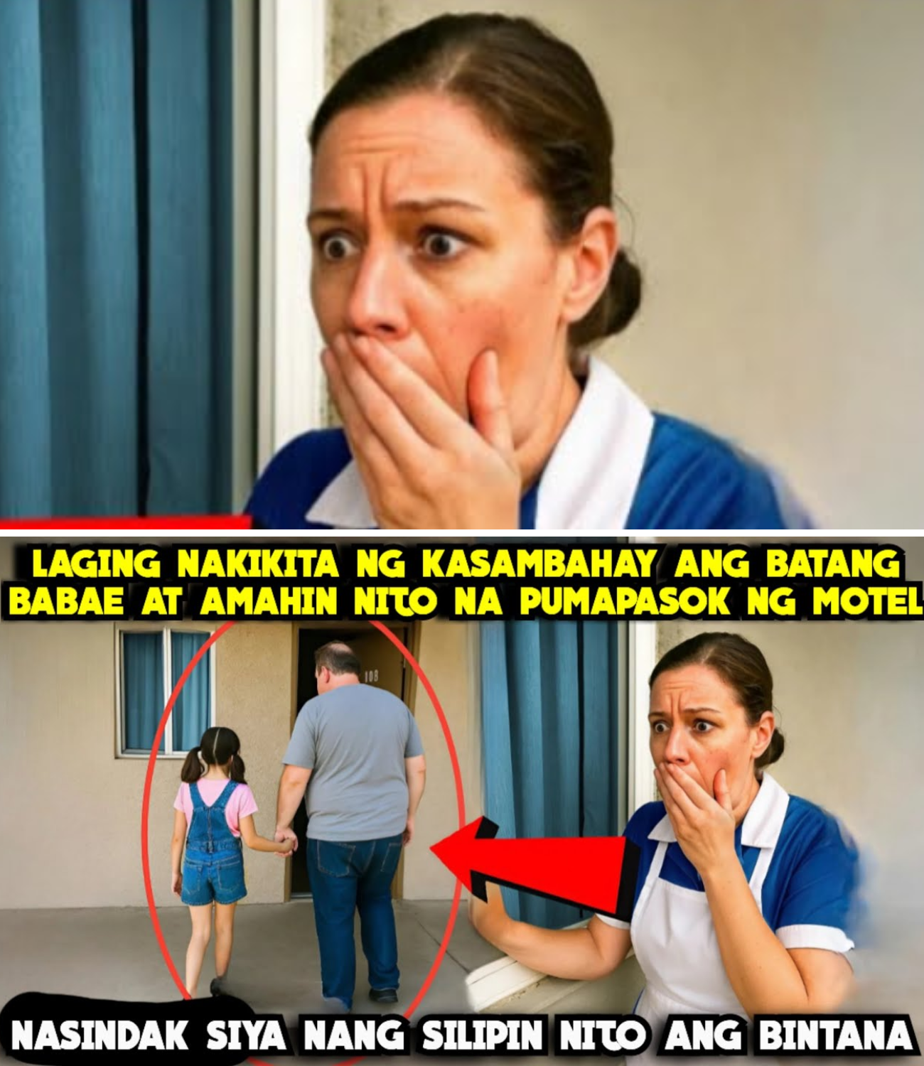 LAGING NAKIKITA NG KASAMBAHAY ANG BATANG BABAE AT AMAHIN NITO PUMAPASOK NG MOTEL!